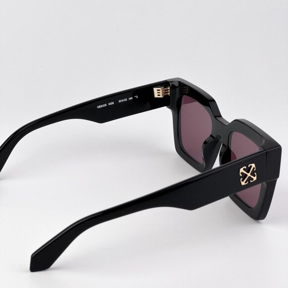 Off-White JACKSON Sunglasses – Black Square Frame Burgundy | Model OERI13I 1028 - Picture 8 of 11